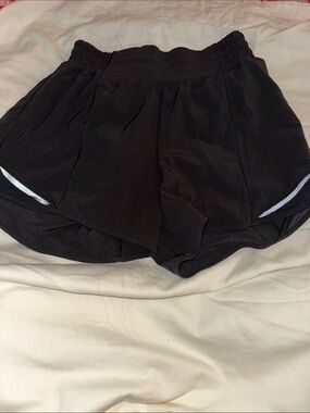 lululemon athletica Black Women's Athletic Shorts with Reflective Trim